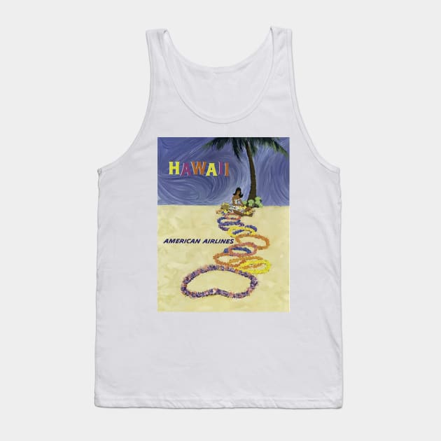 Vintage Travel - Hawaii (American Airlines) Tank Top by Culturio